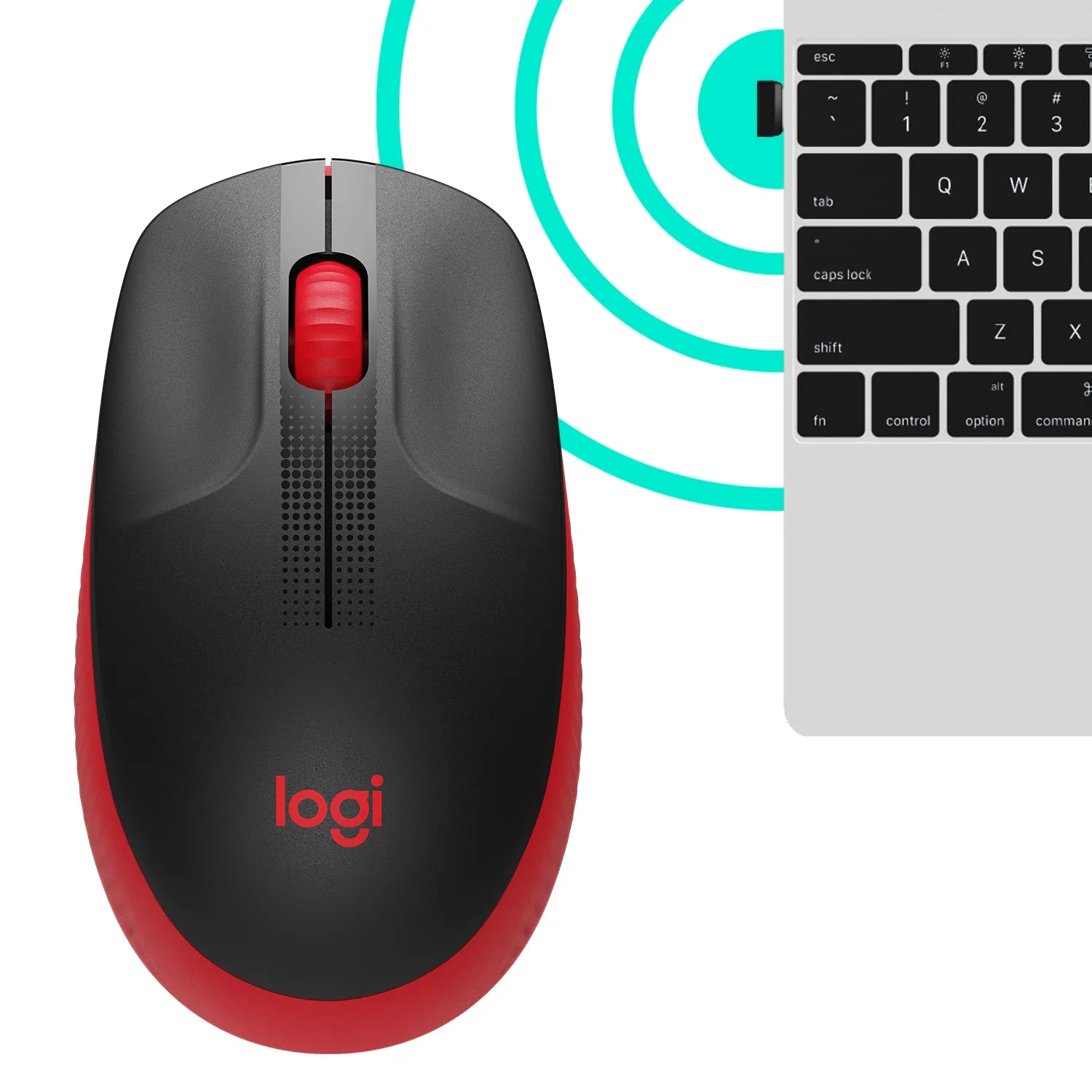 Logitech Mouse M190 - Red