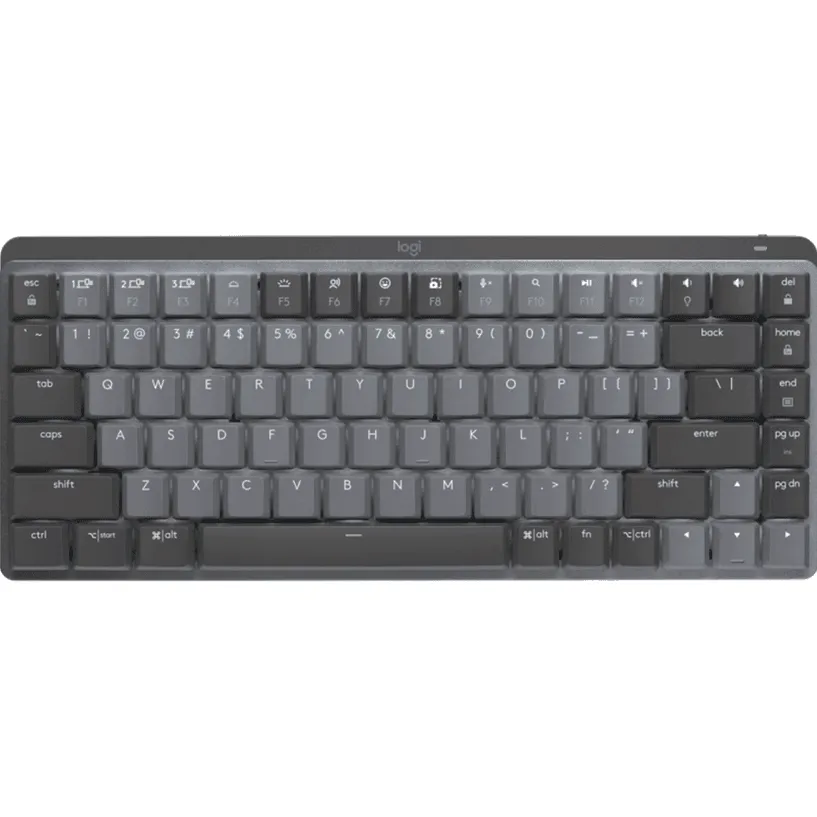 Logitech MX Mechanical Keys Wireless Keyboard Mini Compact TKL Tactile Quiet Grey