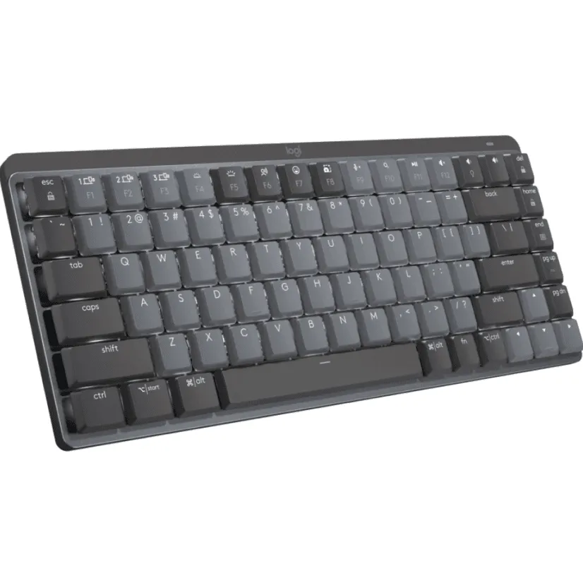 Logitech MX Mechanical Keys Wireless Keyboard Mini Compact TKL Tactile Quiet Grey