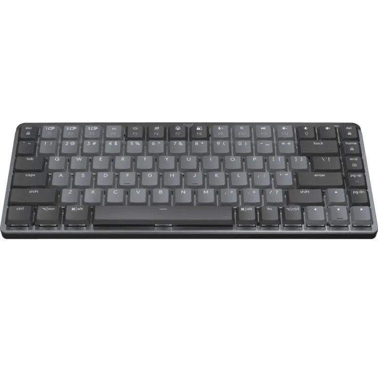 Logitech MX Mechanical Keys Wireless Keyboard Mini Compact TKL Tactile Quiet Grey