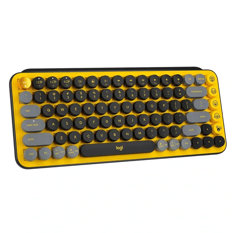 Logitech POP Keys Mouse Wireless Mechanical Keyboard Bundle Set Emoji Blast Yellow