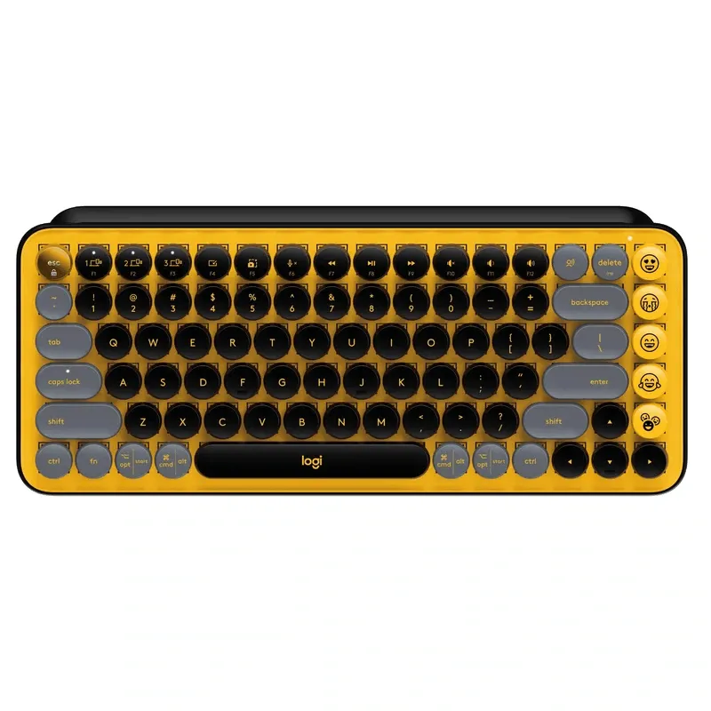 Logitech POP Keys Mouse Wireless Mechanical Keyboard Bundle Set Emoji Blast Yellow