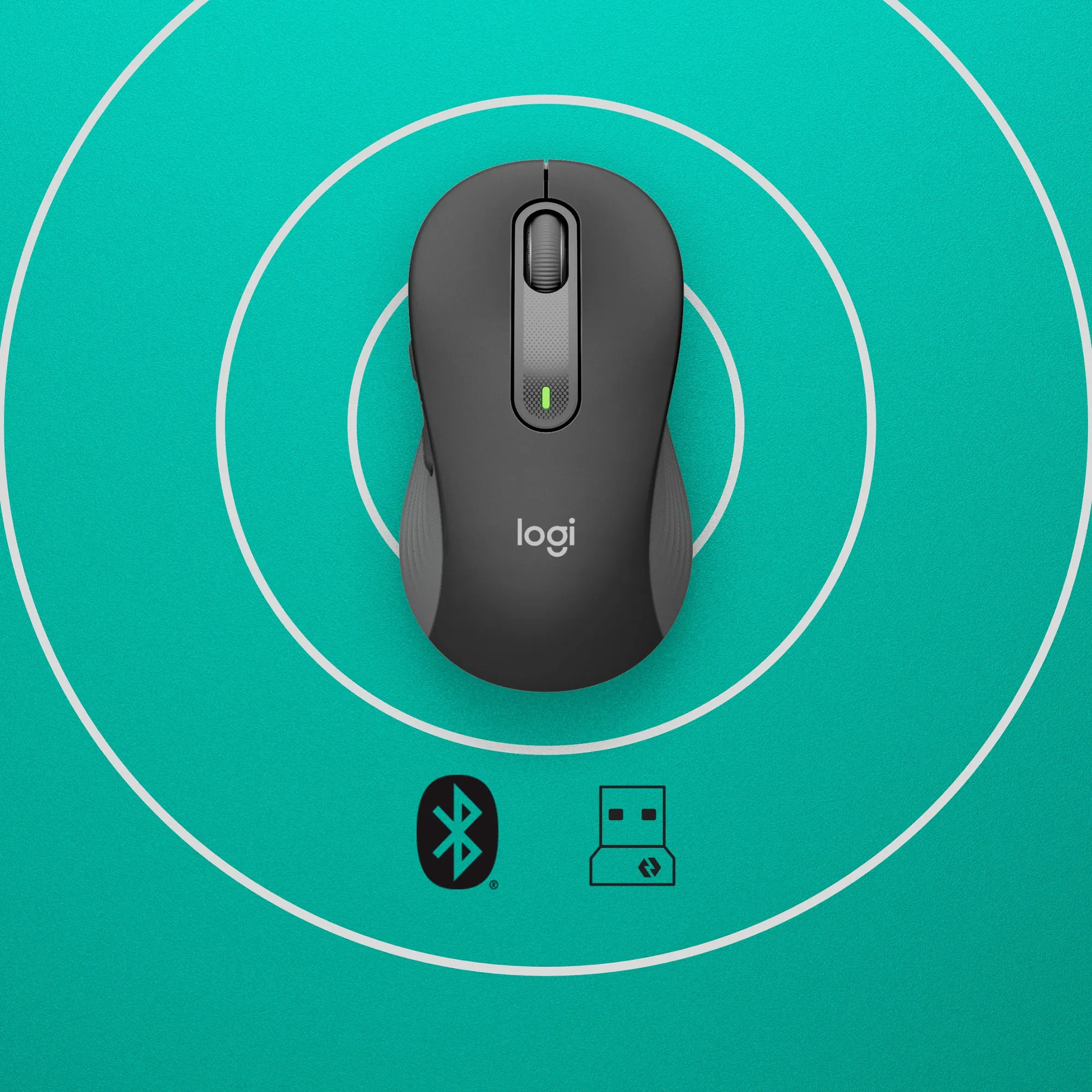 Logitech Signature M650 L For Business - Mouse - Bluetooth, 2.4 Ghz - Graphite