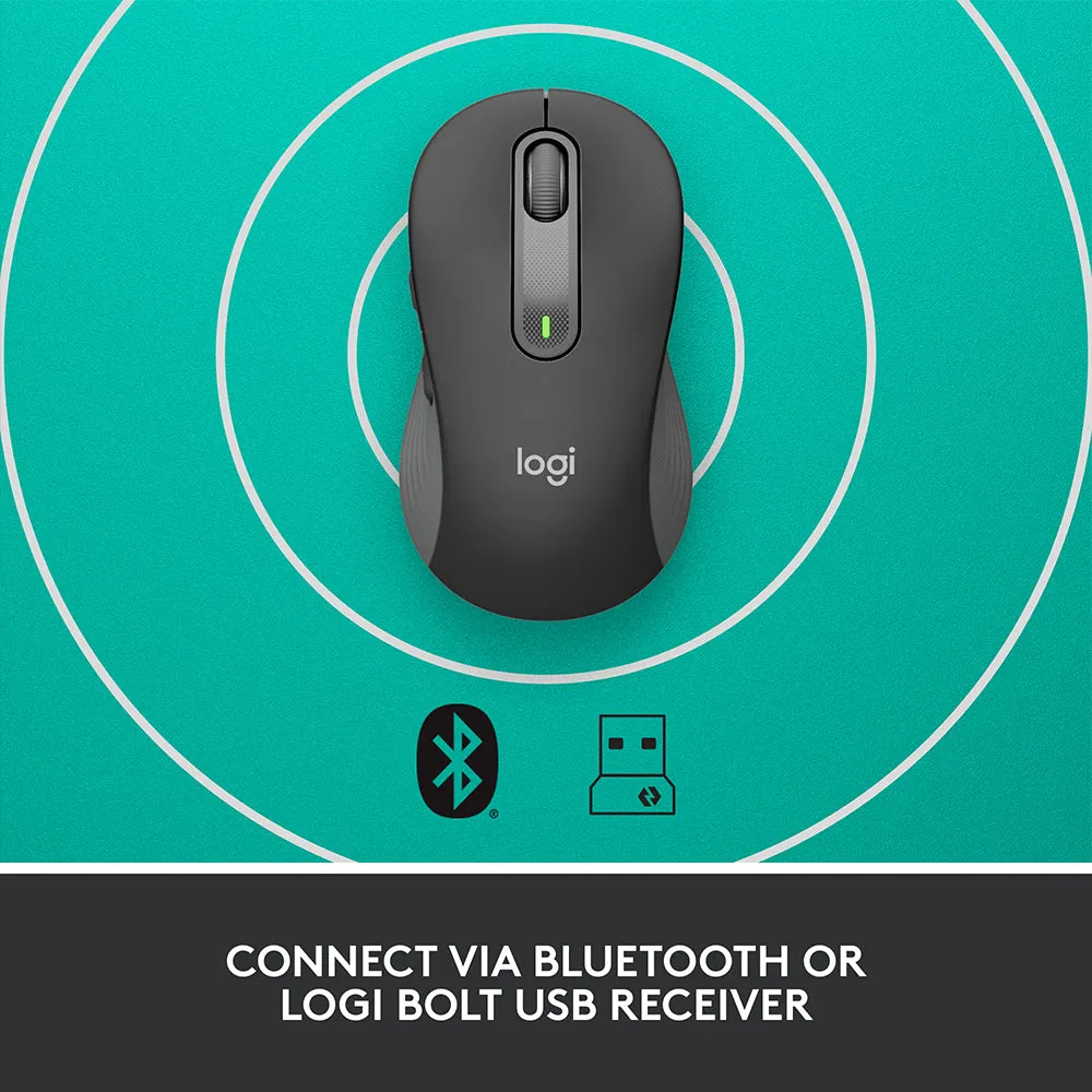 Logitech Signature M650 / M650 L  Wireless Mouse | Silent Touch | Bluetooth Mouse | Silent Clicks