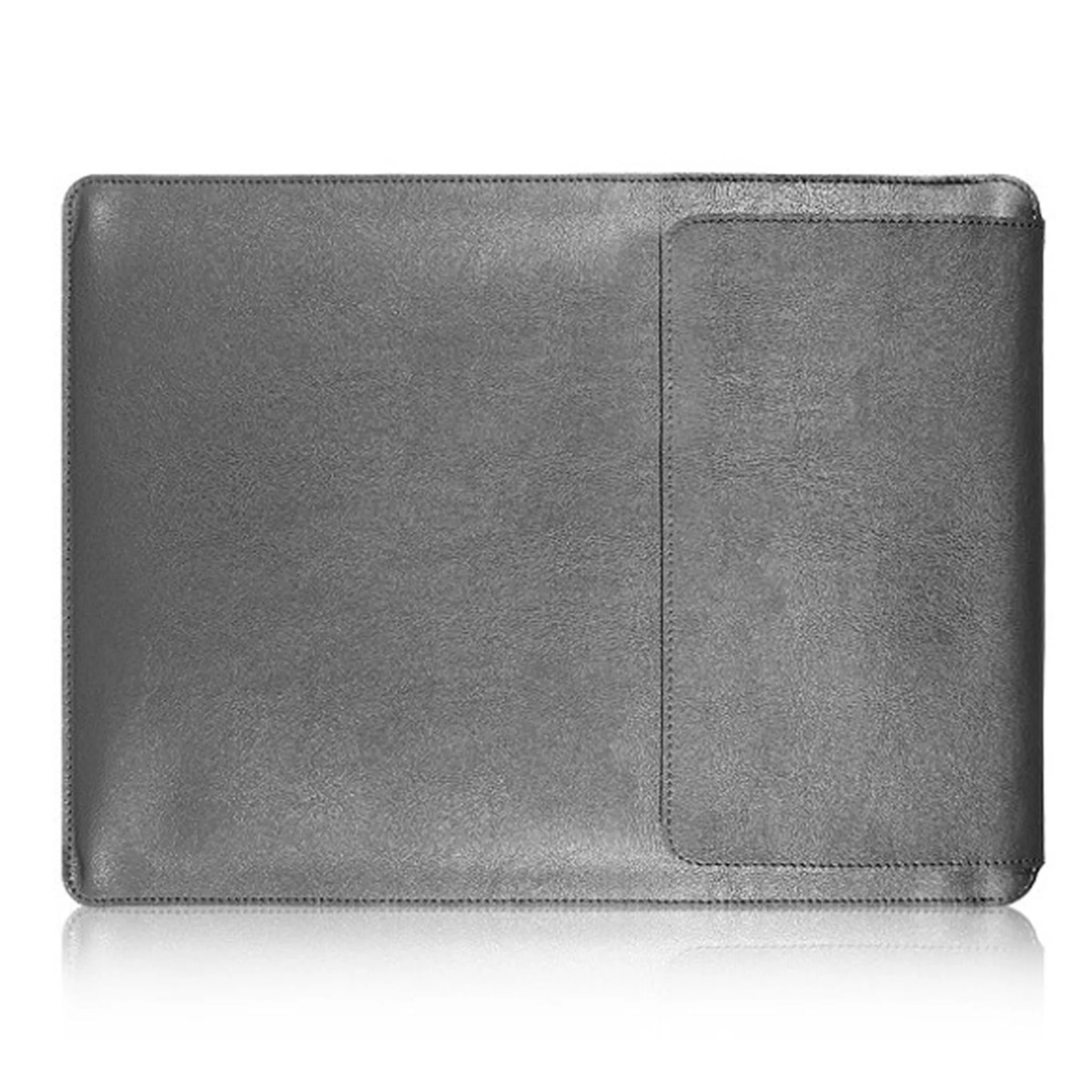 MacBook Pro 15 Touchbar leather pouch case with mouse pad - Grey