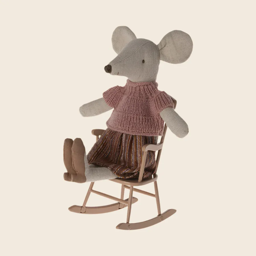 Maileg Rocking Chair-Dark Powder Mouse Size '24