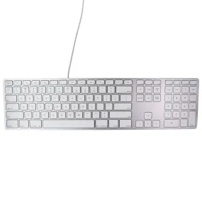 Matias FK318S USB Wired Aluminum Keyboard with Numeric Keypad and 2x USB Ports