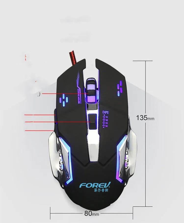 Mechanical Wired Gaming Luminous USB Gaming Mouse