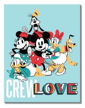 Mickey and Friends Crew Metal Sign