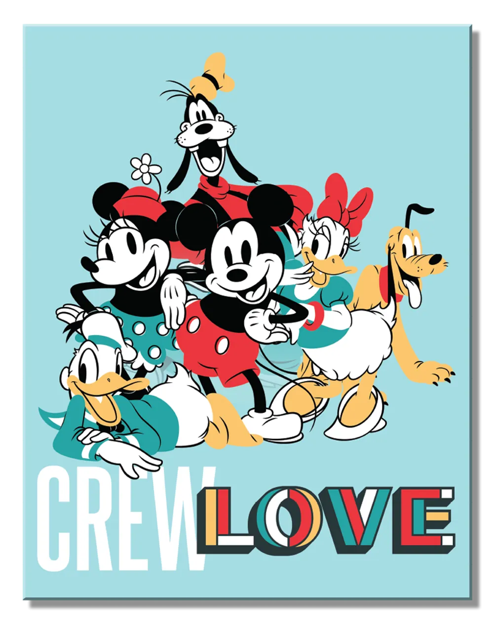 Mickey and Friends Crew Metal Sign