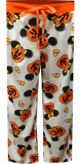 Mickey and Minnie Halloween Ladies Silky Fleece Loungepants