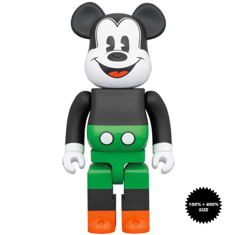 Mickey Mouse (1930's Poster Ver) 100%   400% Bearbrick Set by Medicom Toy