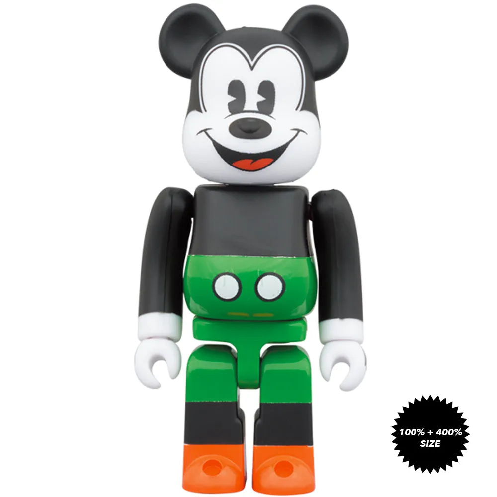 Mickey Mouse (1930's Poster Ver) 100%   400% Bearbrick Set by Medicom Toy