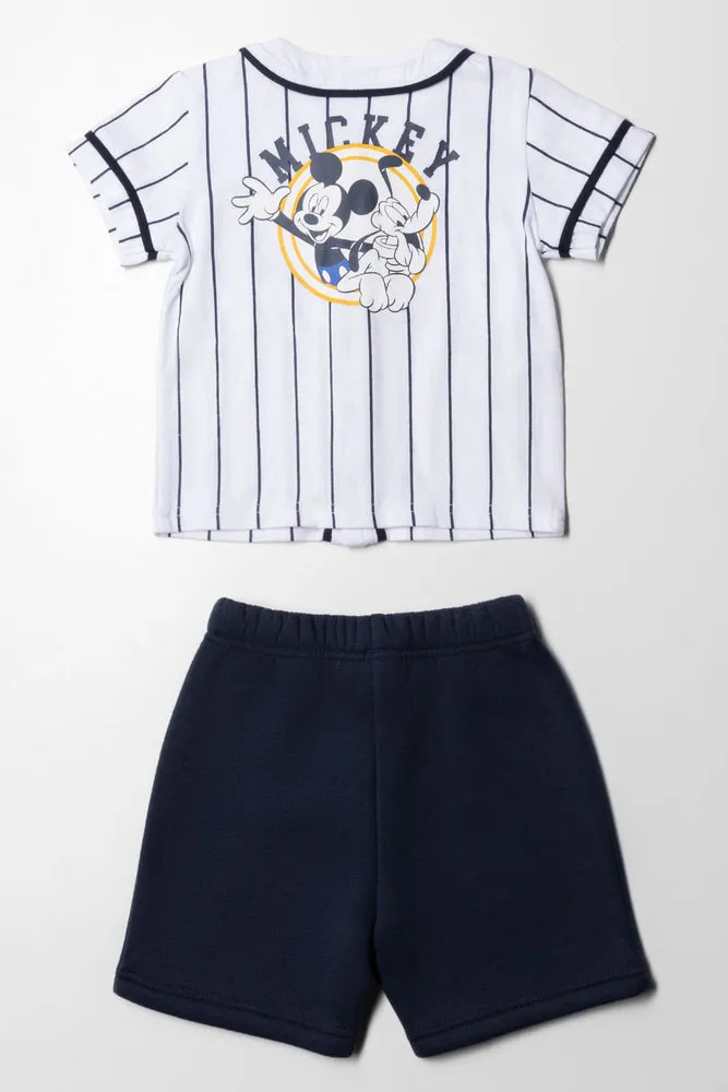 Mickey Mouse Baseball Set White