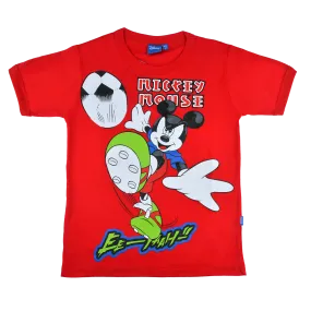 Mickey Mouse Cotton T-Shirt (Model 0174 - Red)