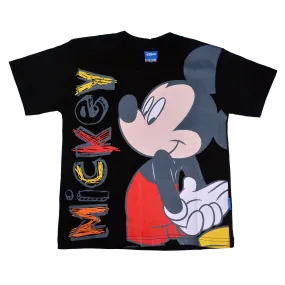 Mickey Mouse Cotton T-Shirt (Model 4524 - Black)