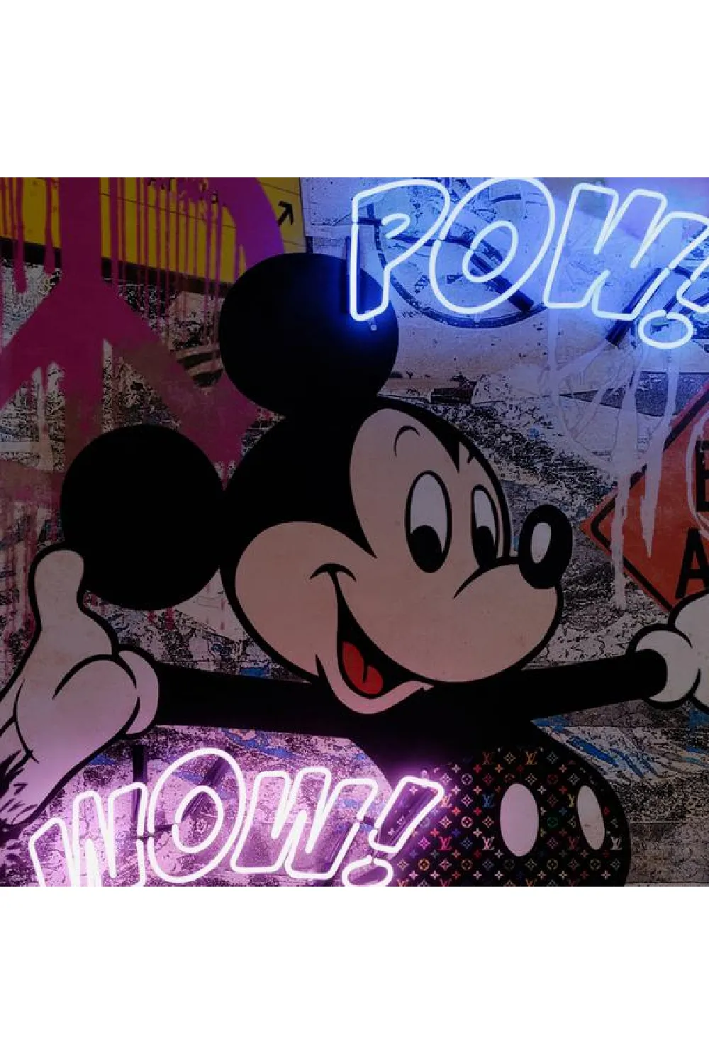 Mickey Mouse Neon Art Print | Andrew Martin Pow Wow