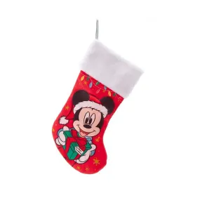 Mickey Mouse with Present Christmas Stocking, 19 Inches, 1 Count