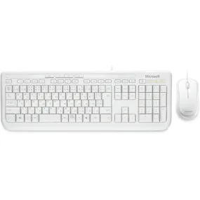 Microsoft 600 Wired Mouse Keyboard Combo Set White