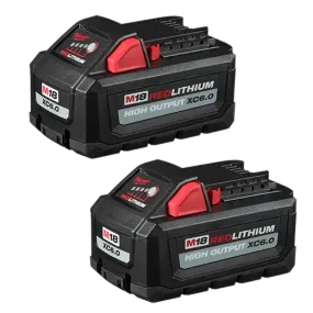 Milwaukee 48-11-1862 2-PACK M18™ REDLITHIUM™ HIGH OUTPUT™ XC6.0 Battery Pack