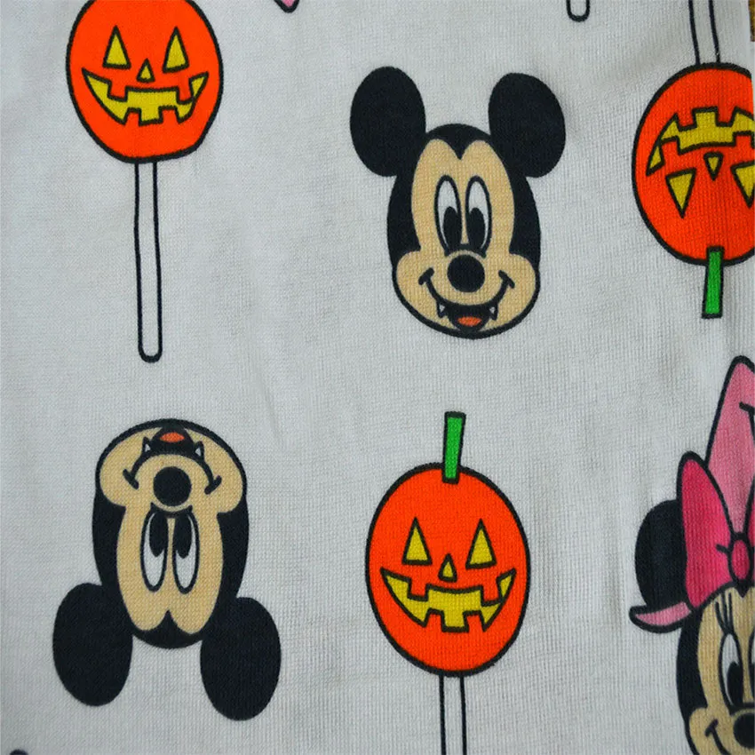 Minnie and Mickey Mouse Halloween Treats Toddler Cotton Pajamas