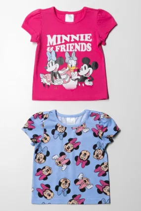 Minnie Mouse And Friends 2 Pack T-Shirt Pink