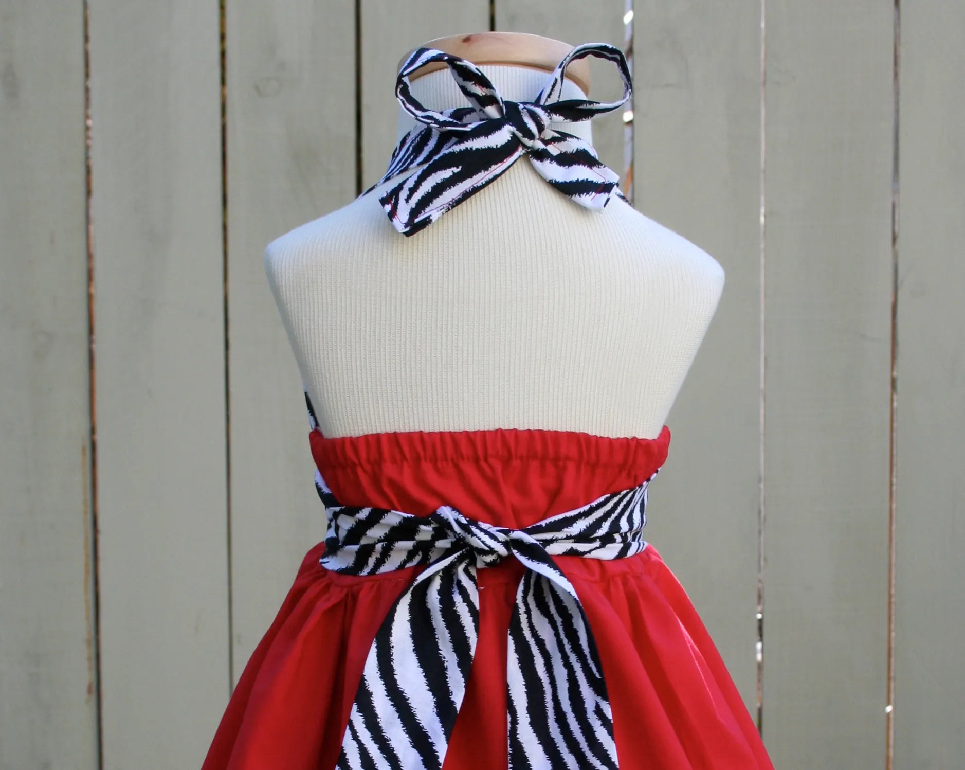 Minnie Mouse Red & Zebra Print Dress