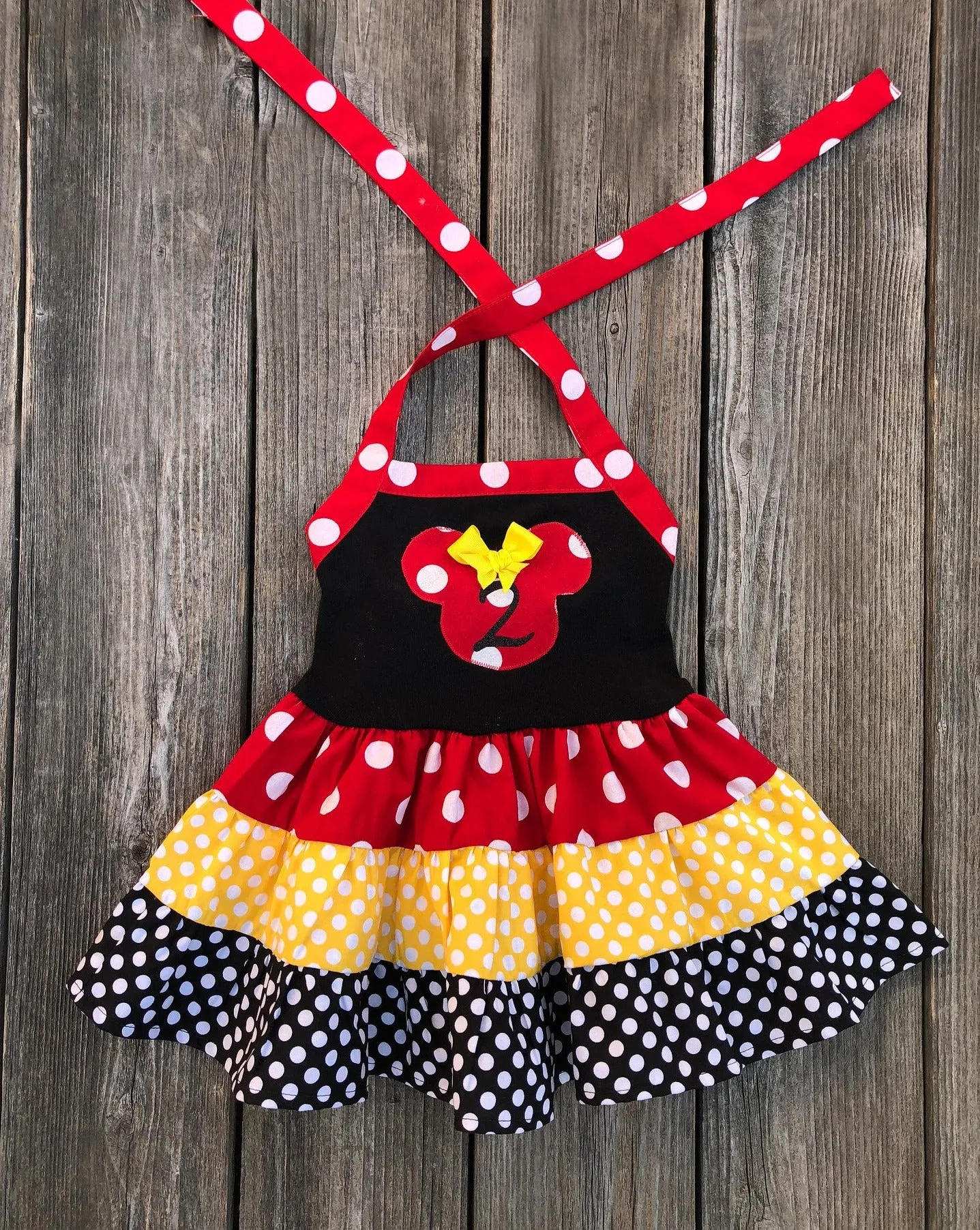 Minnie Mouse Red Black Yellow Dress