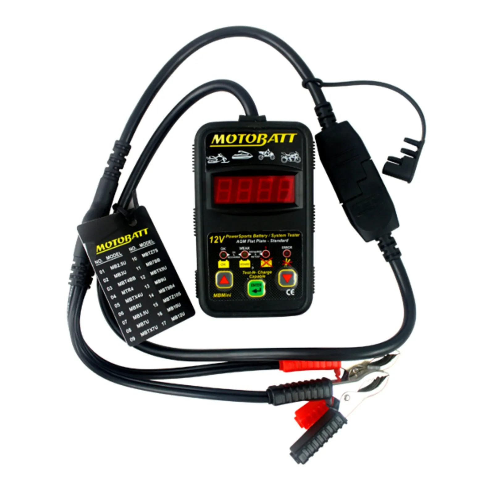 Motobatt Battery/System Tester 12V 20-450CCA