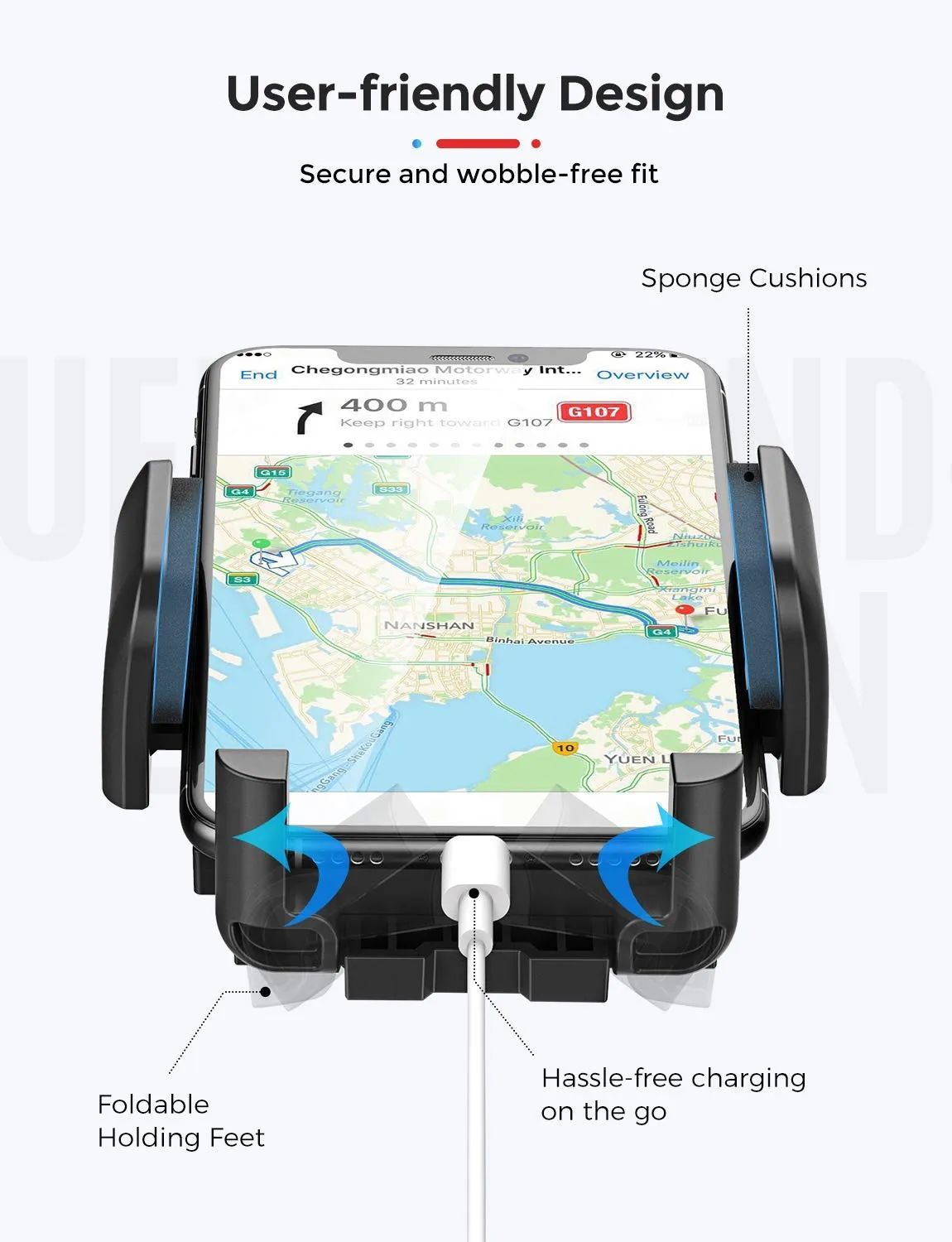 MPOW 139A Car Phone Mount Long Arm Dashboard & Windshield Car Phone Holder