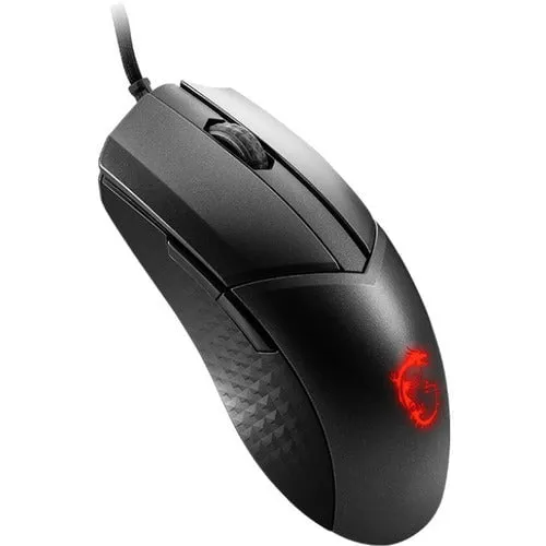 MSI Clutch GM41 Gaming Mouse - Optical - Cable - Black - USB 2.0 - 16000 dpi - Scroll Wheel - 6 Button(s) - Symmetrical