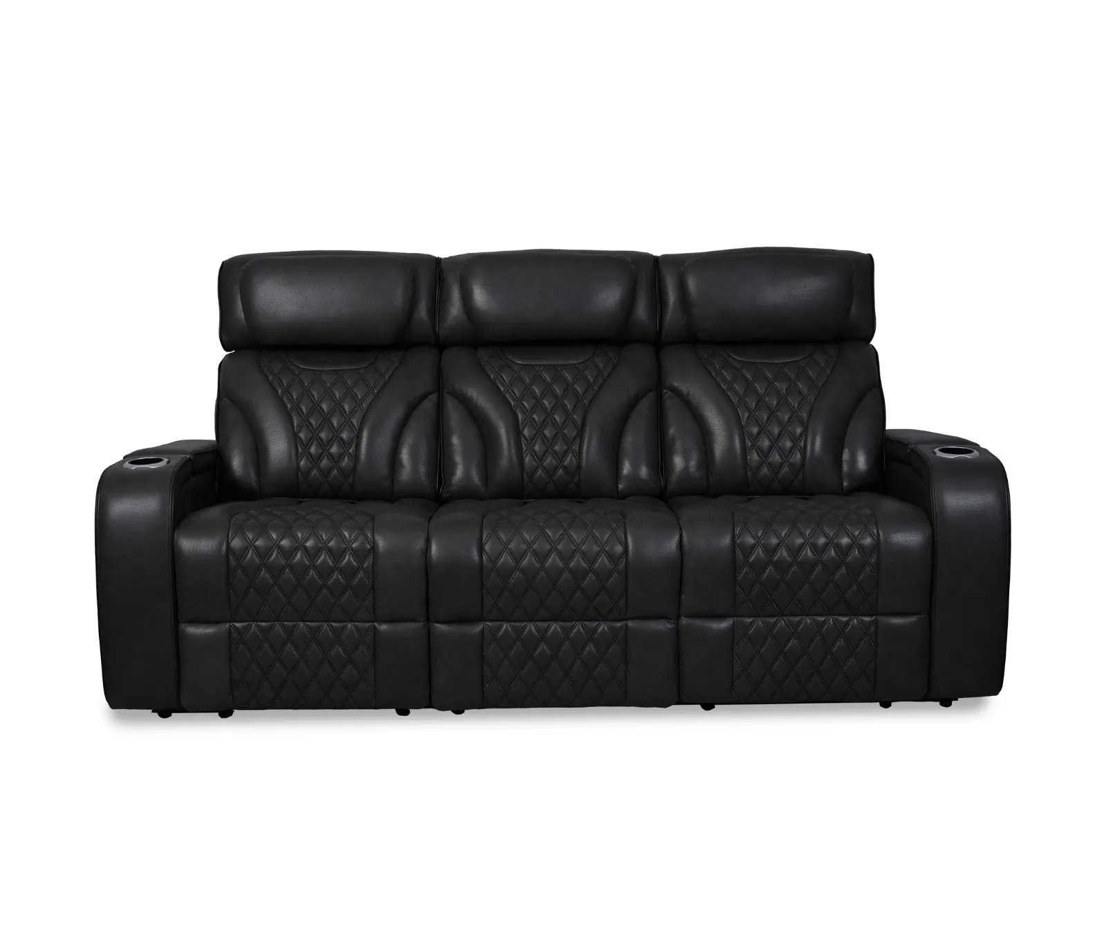 Nexus Sofa - Power Reclining w/ Power Headrests - Black Leather