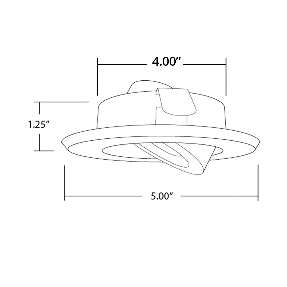 NICOR Recessed Gimbal 5 inch White Trim for 4 inch Recessed Housing - for MR16