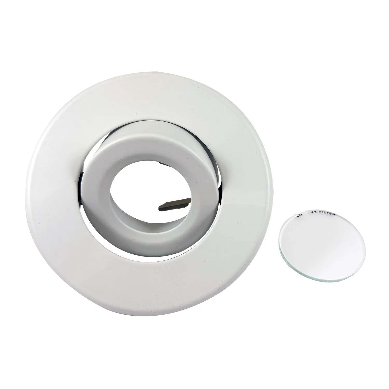 NICOR Recessed Gimbal 5 inch White Trim for 4 inch Recessed Housing - for MR16