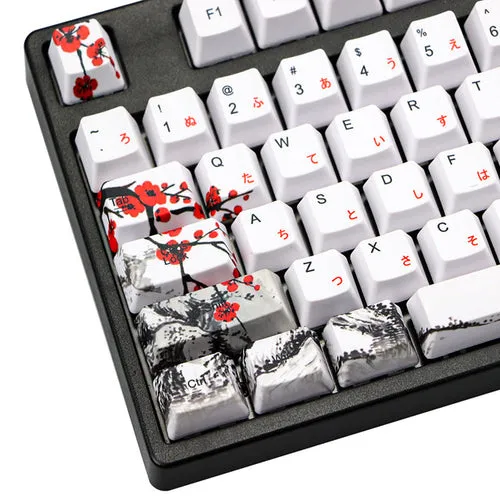 Novelty Allover Dye Subbed Plum Blossom110 Keys Oem Profile Keycap For