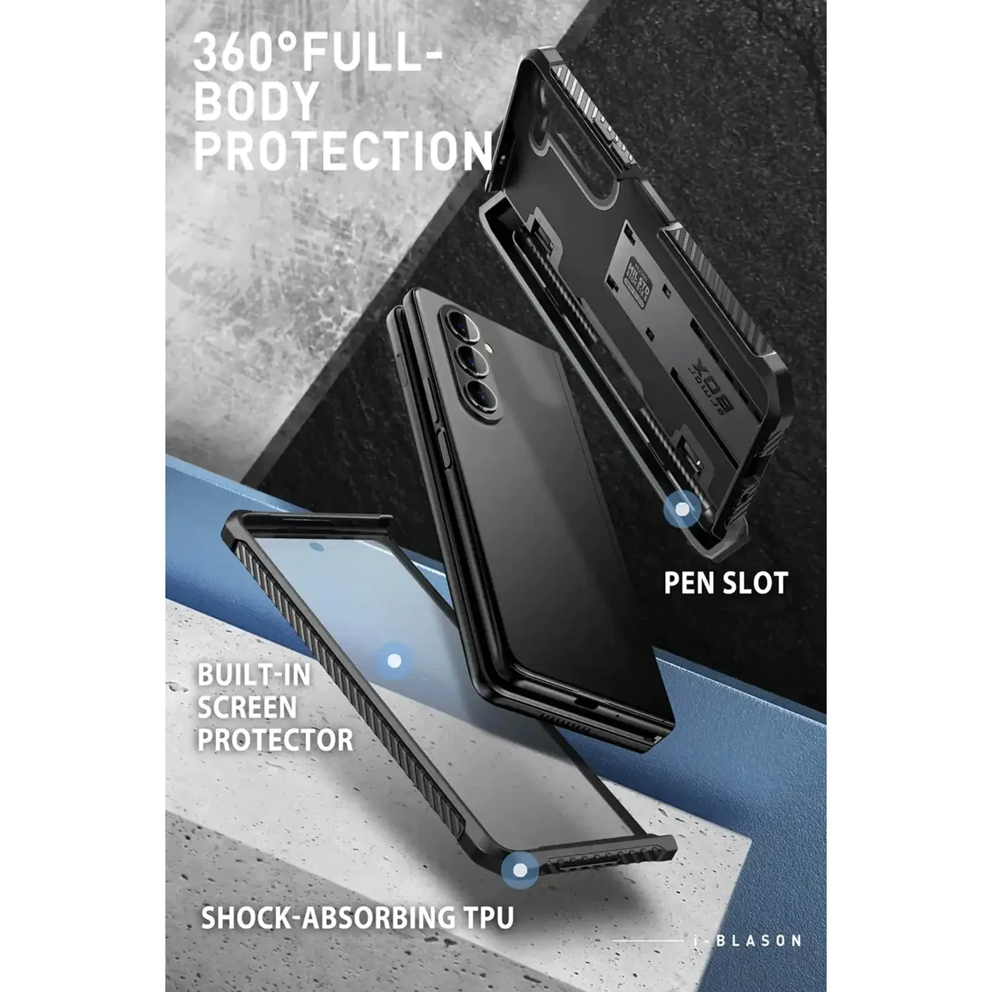 [ONLINE EXCLUSIVE] i-Blason Armorbox Case for Samsung Galaxy Z Fold 5 ( With Build-in Screen Protector )