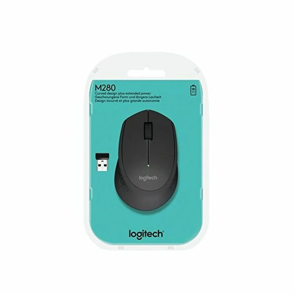 Optical Wireless Mouse Logitech 910-004287 1000 dpi Black (1 Unit)