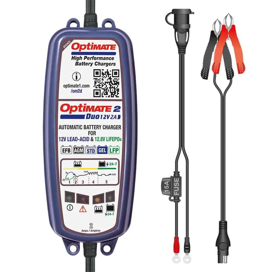 Optimate 2 Duo Battery Charger BIS Certified (TM553)