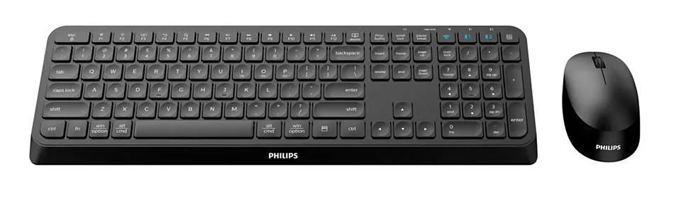 Philips Wireless Keyboard And Mouse Set Spt6407b - Black