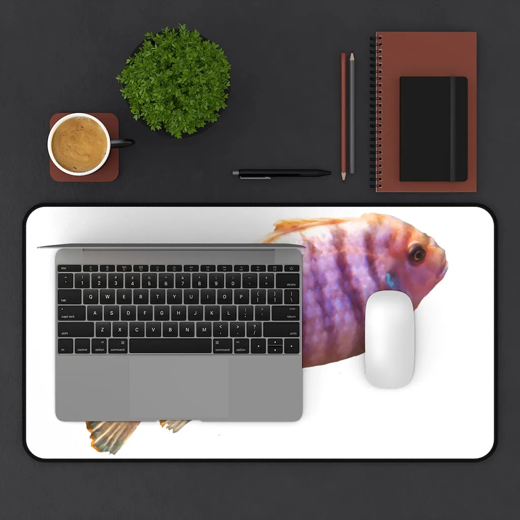 Purple Fish Desk Mat