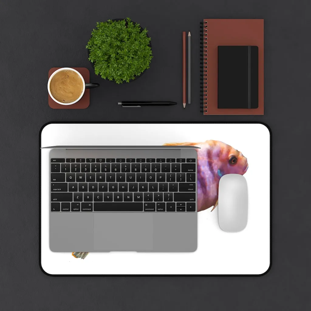 Purple Fish Desk Mat