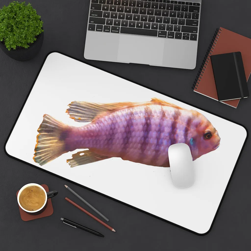 Purple Fish Desk Mat