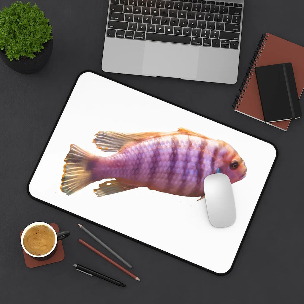 Purple Fish Desk Mat