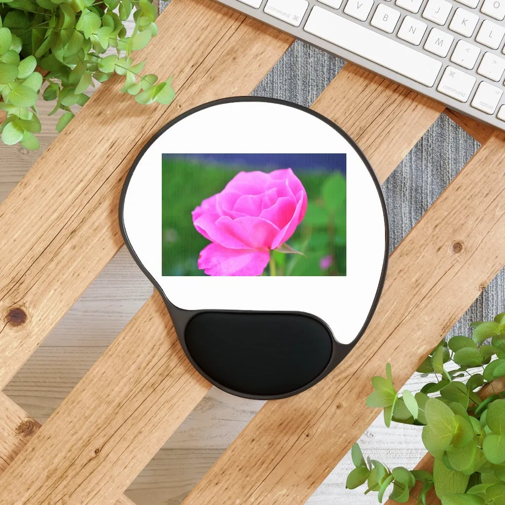 Purple Flower Mouse Pad With Wrist Rest