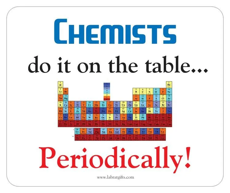 "Chemists do it on the Table" - Mouse Pad