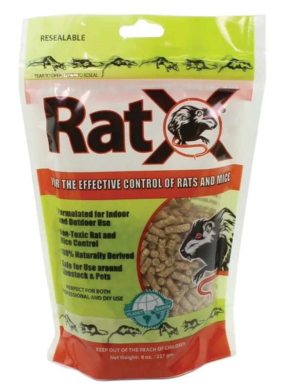 RatX 620100 Rodent Bait, Pellet, 8 oz Bag :BAG: QUANTITY: 1