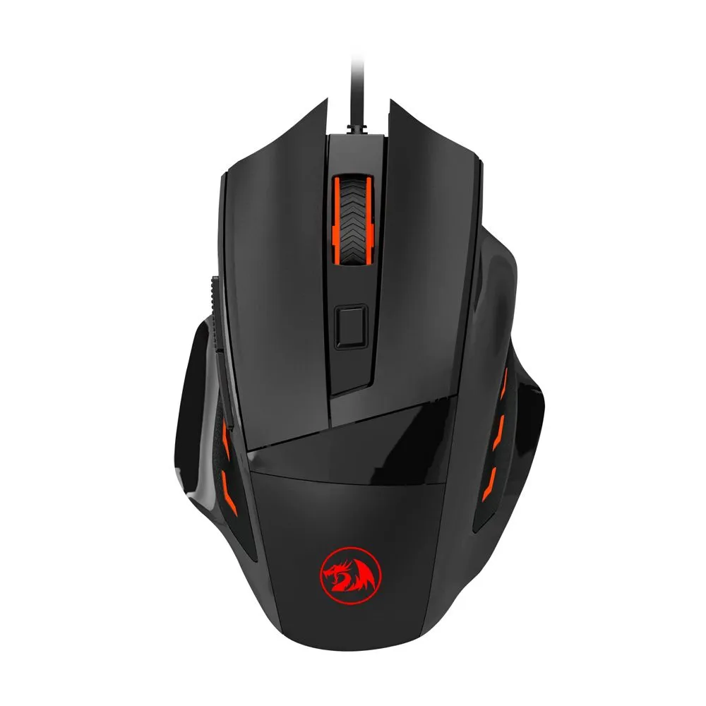 Redragon M609 Phaser Optical USB Wired Gaming Mouse with Up to 3200 DPI, LED Backlight, 7 Programmable Buttons, 500Hz Polling Rate, 5 Memory Modes