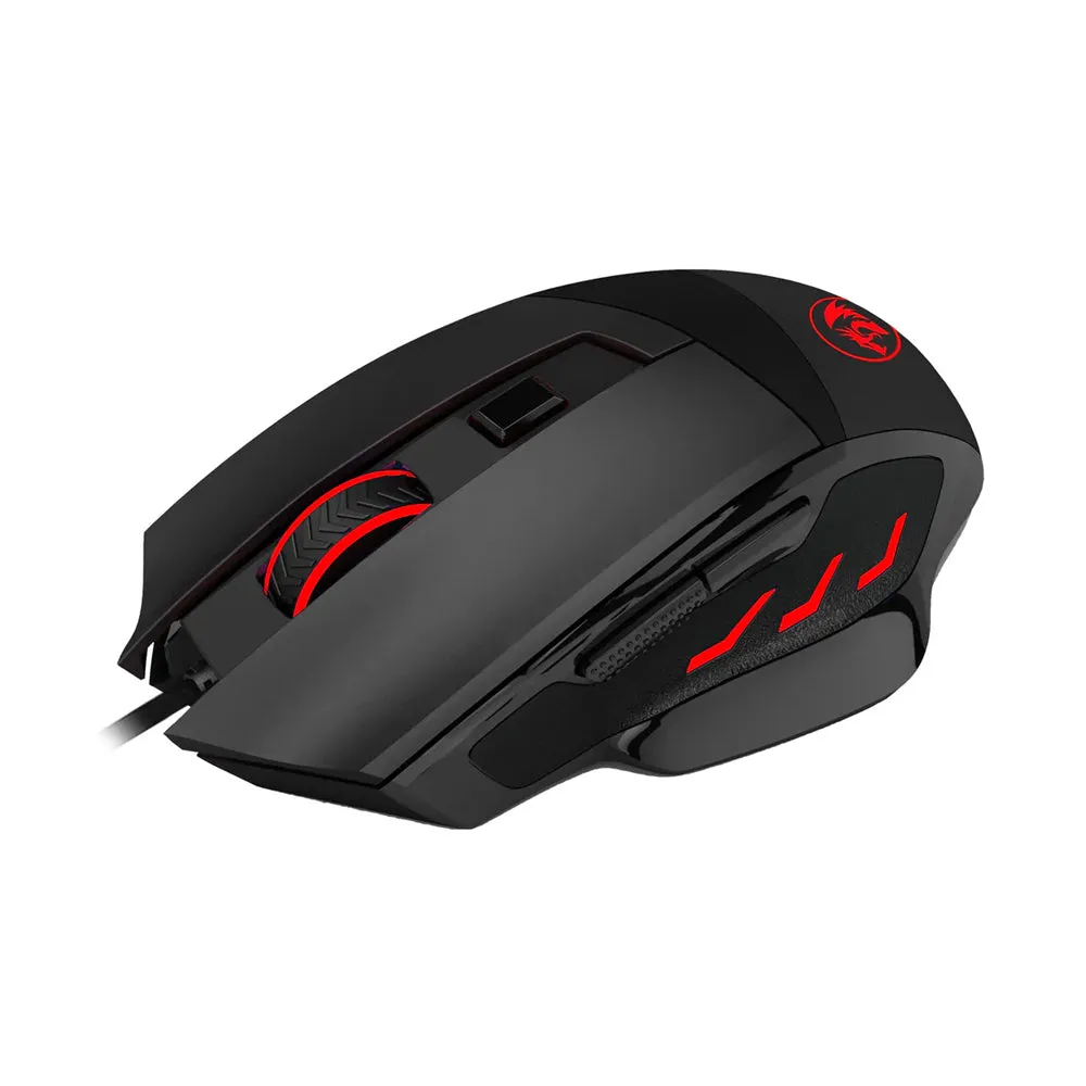 Redragon M609 Phaser Optical USB Wired Gaming Mouse with Up to 3200 DPI, LED Backlight, 7 Programmable Buttons, 500Hz Polling Rate, 5 Memory Modes