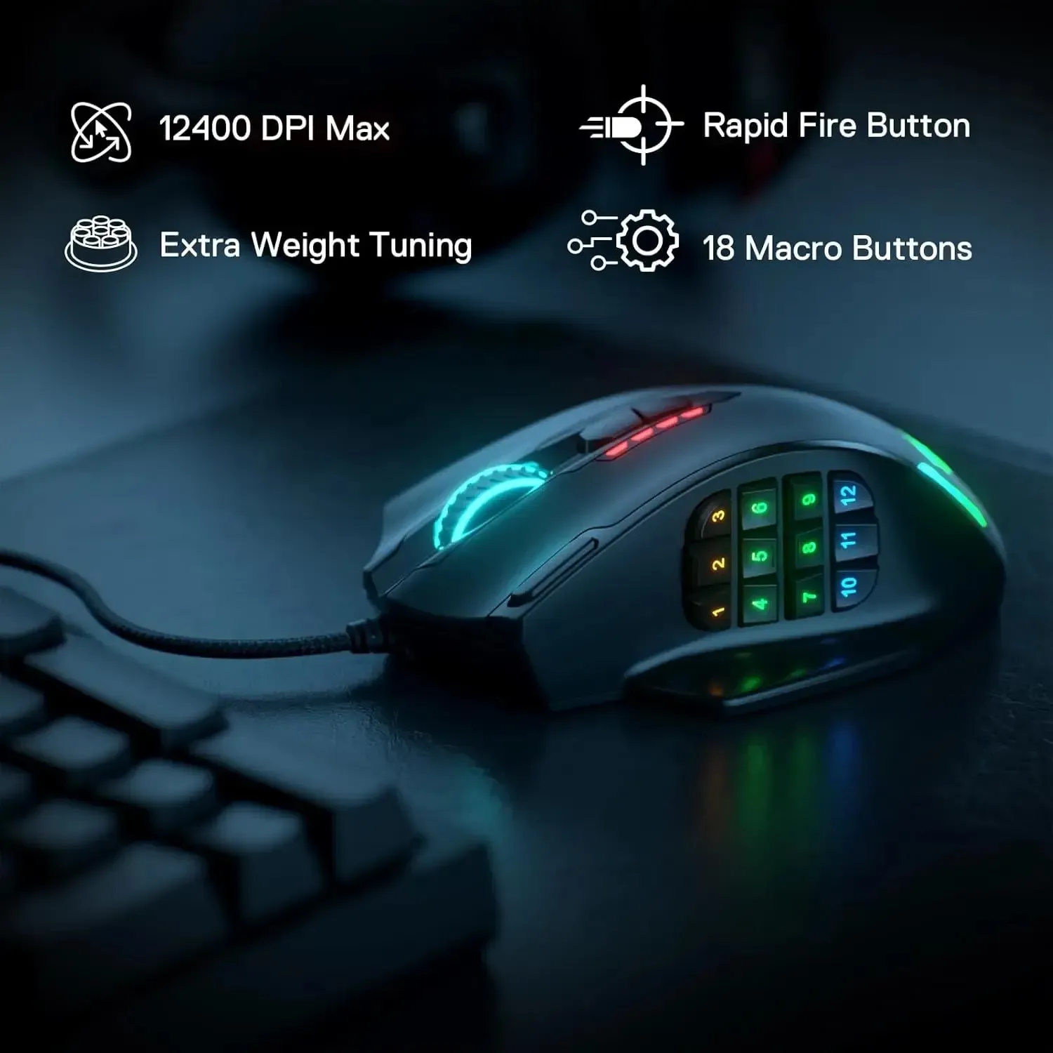 Redragon M908 Wired RGB MMO Mouse: Elevate Your Gaming Experience