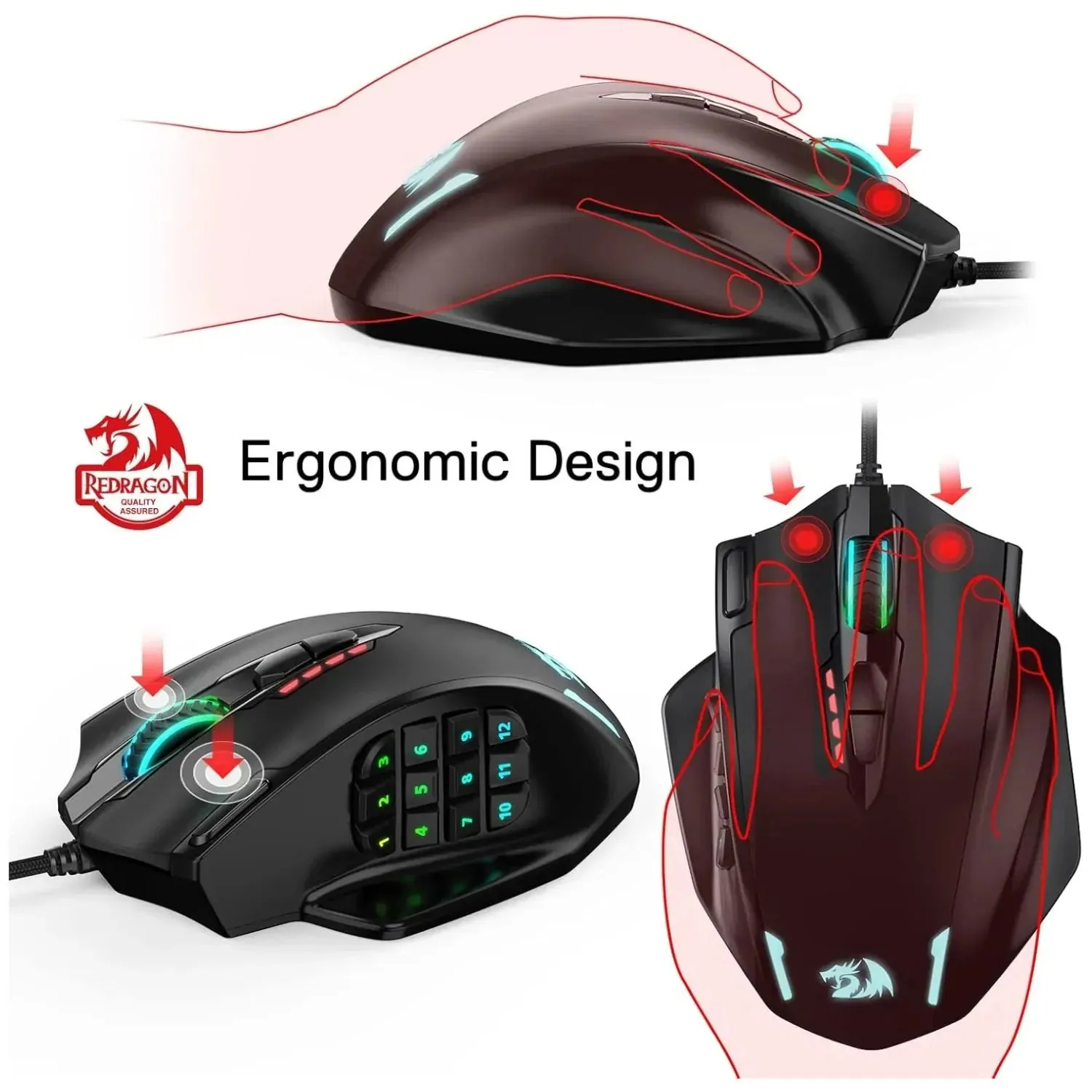 Redragon M908 Wired RGB MMO Mouse: Elevate Your Gaming Experience